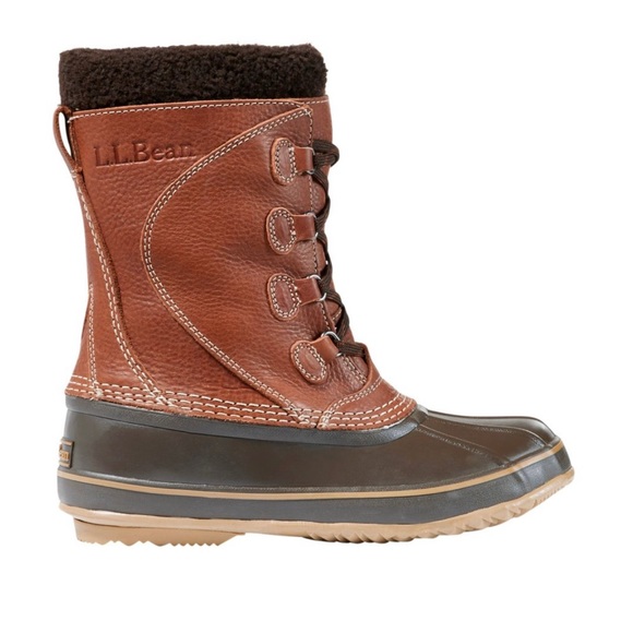 Women's L.L.Bean new Snow Boots, with Tumbled-Leather - Picture 5 of 7